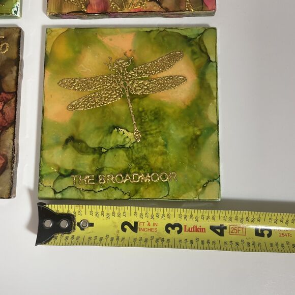 Colorado & The Broadmoor Handpainted By Local Artist Ceramic Coasters Set Of 4 - Picture 3 of 9